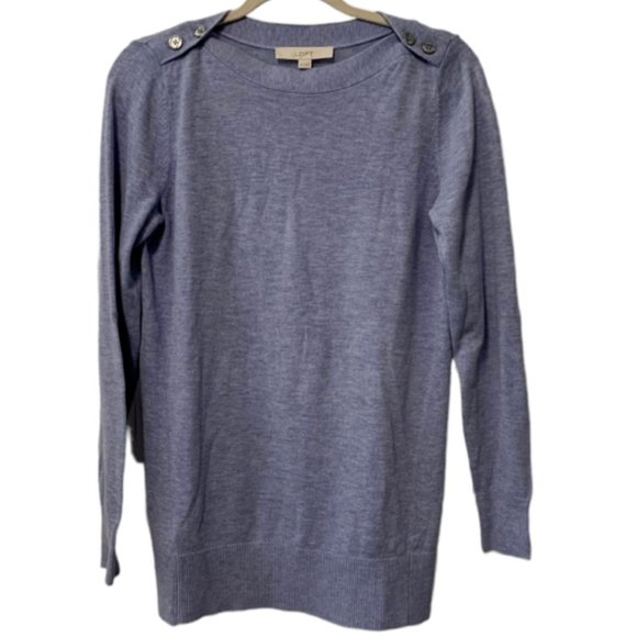 Loft Purple Pullover Sweater Long Sleeve XS NWT - Picture 1 of 8
